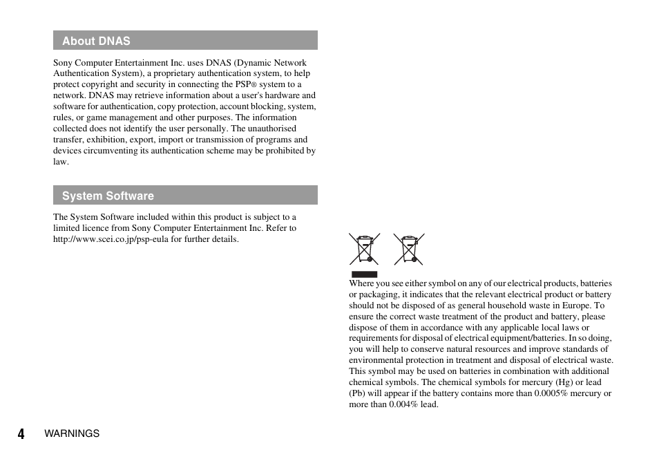 Sony PLAYSTATION PSP-3002 User Manual | Page 4 / 28