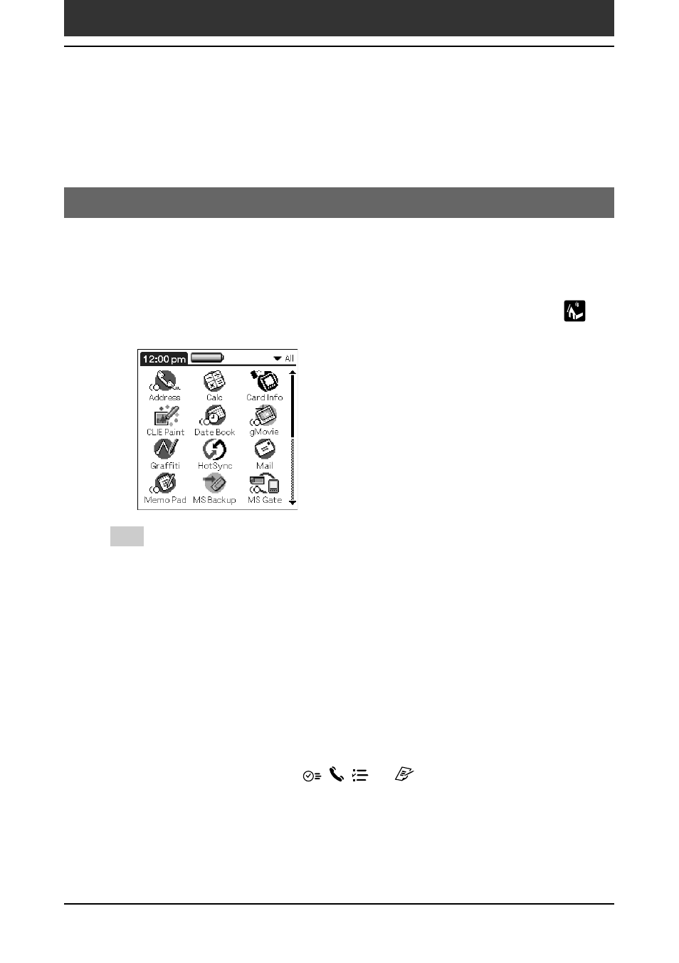 Performing common tasks, Using the application launcher | Sony PEG-SJ20 User Manual | Page 80 / 222