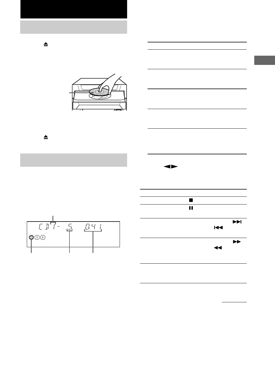 Loading a cd, Playing a cd, Normal play/shuffle play/ repeat play | Sony MHC-DX20 User Manual | Page 9 / 32