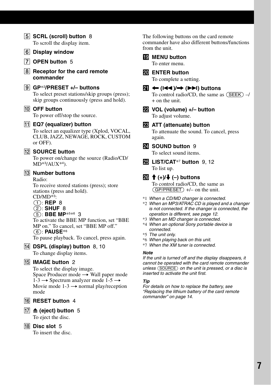 Sony CDX-F7710 User Manual | Page 7 / 56