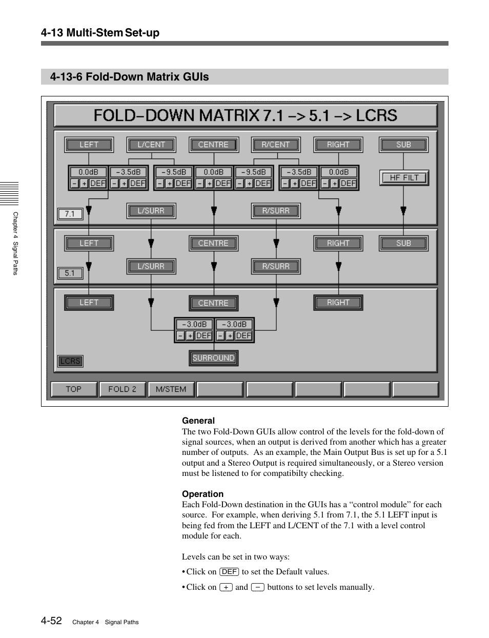 13-6 fold-down matrix guis, 13 multi-stem set-up | Sony OXF-R3 User Manual | Page 112 / 396