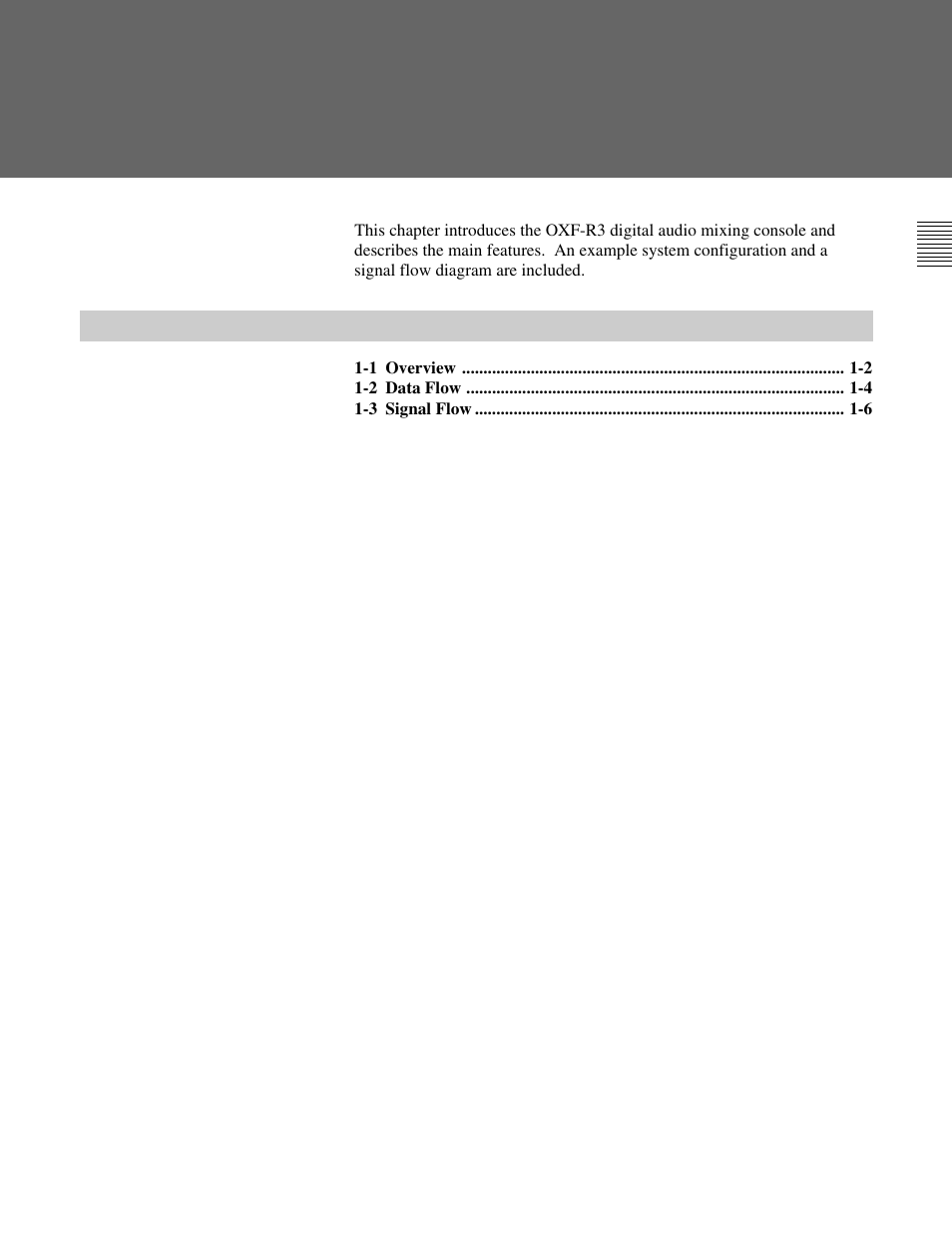 Chapter 1 – overview, Chapter 1 contents | Sony OXF-R3 User Manual | Page 13 / 396