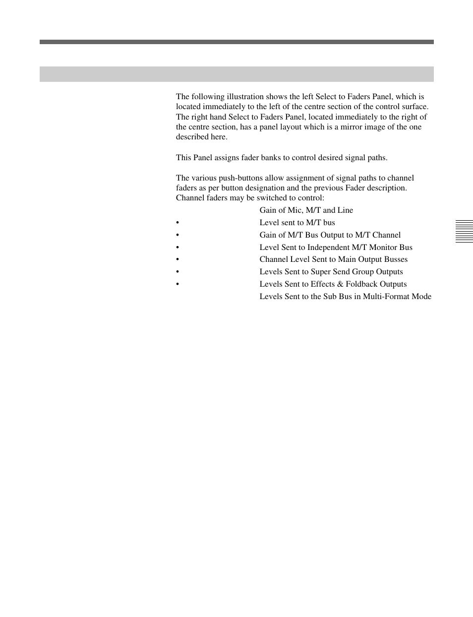 2-2 select to faders panel | Sony OXF-R3 User Manual | Page 171 / 396