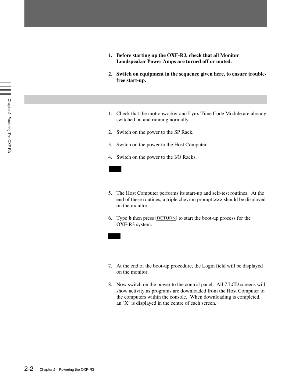 1 oxf-r3 start-up procedure, 1-1 start-up procedure, 1 oxf-r3 start-up | Sony OXF-R3 User Manual | Page 22 / 396