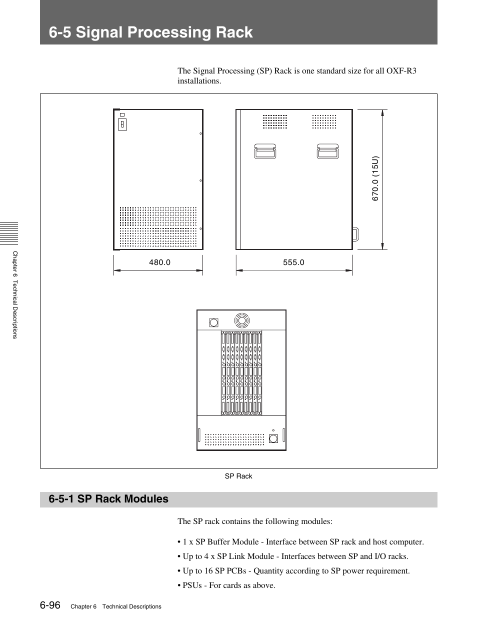 5 signal processing rack, 5-1 sp rack modules, 4 meter bridge modules | Sony OXF-R3 User Manual | Page 258 / 396