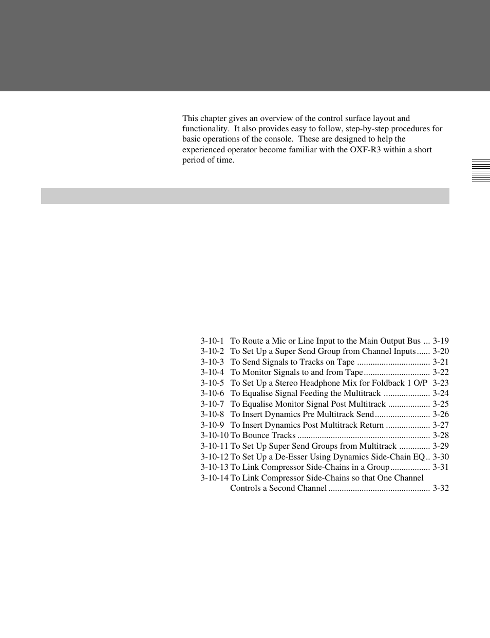 Chapter 3 – getting started, Chapter 3 contents | Sony OXF-R3 User Manual | Page 27 / 396