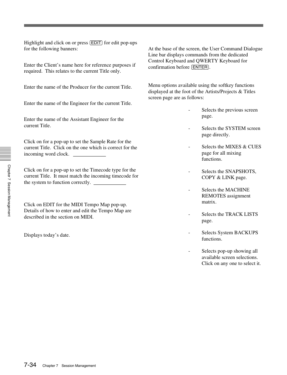 6 the session management, Screen pages | Sony OXF-R3 User Manual | Page 294 / 396