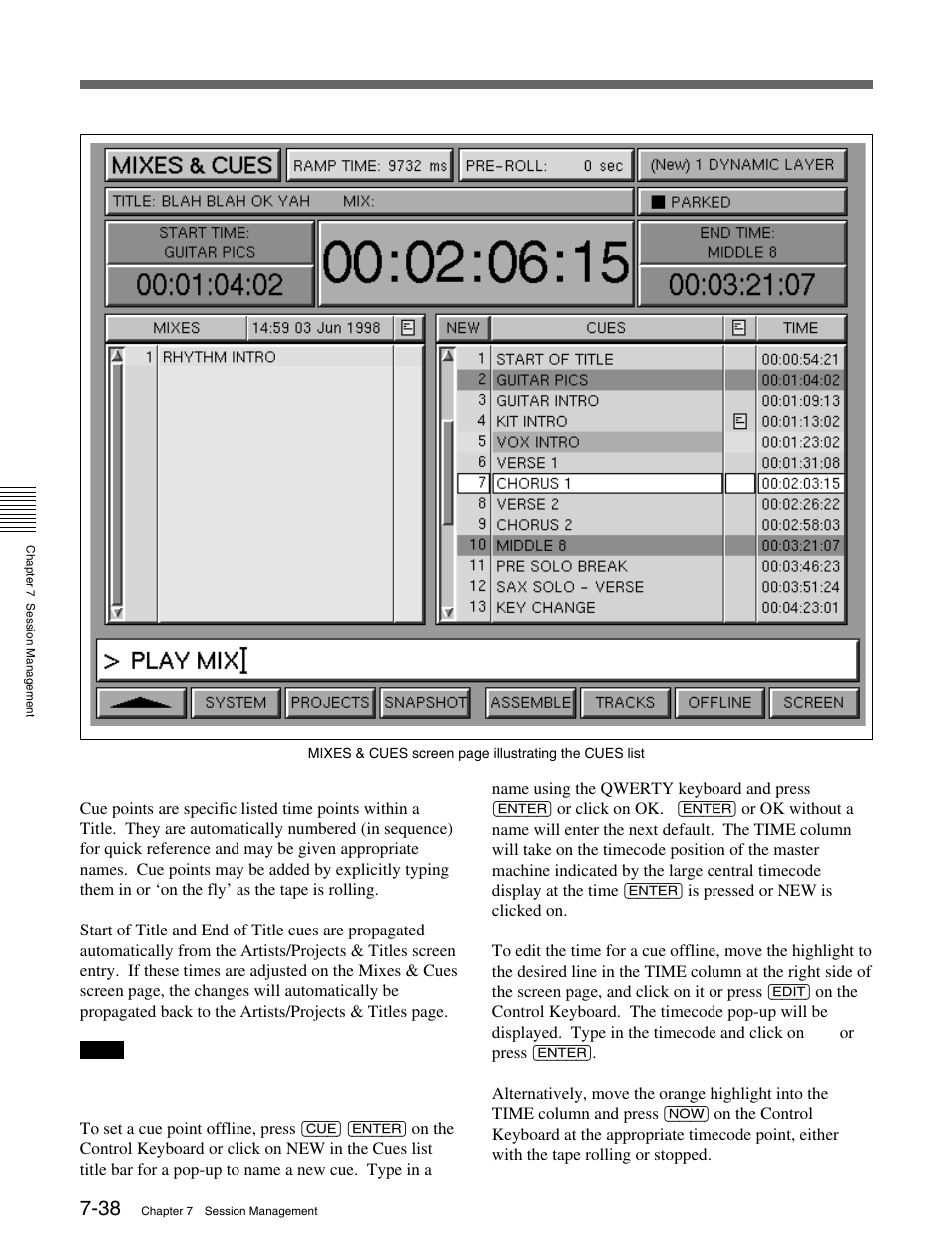 6 the session management, Screen pages | Sony OXF-R3 User Manual | Page 298 / 396