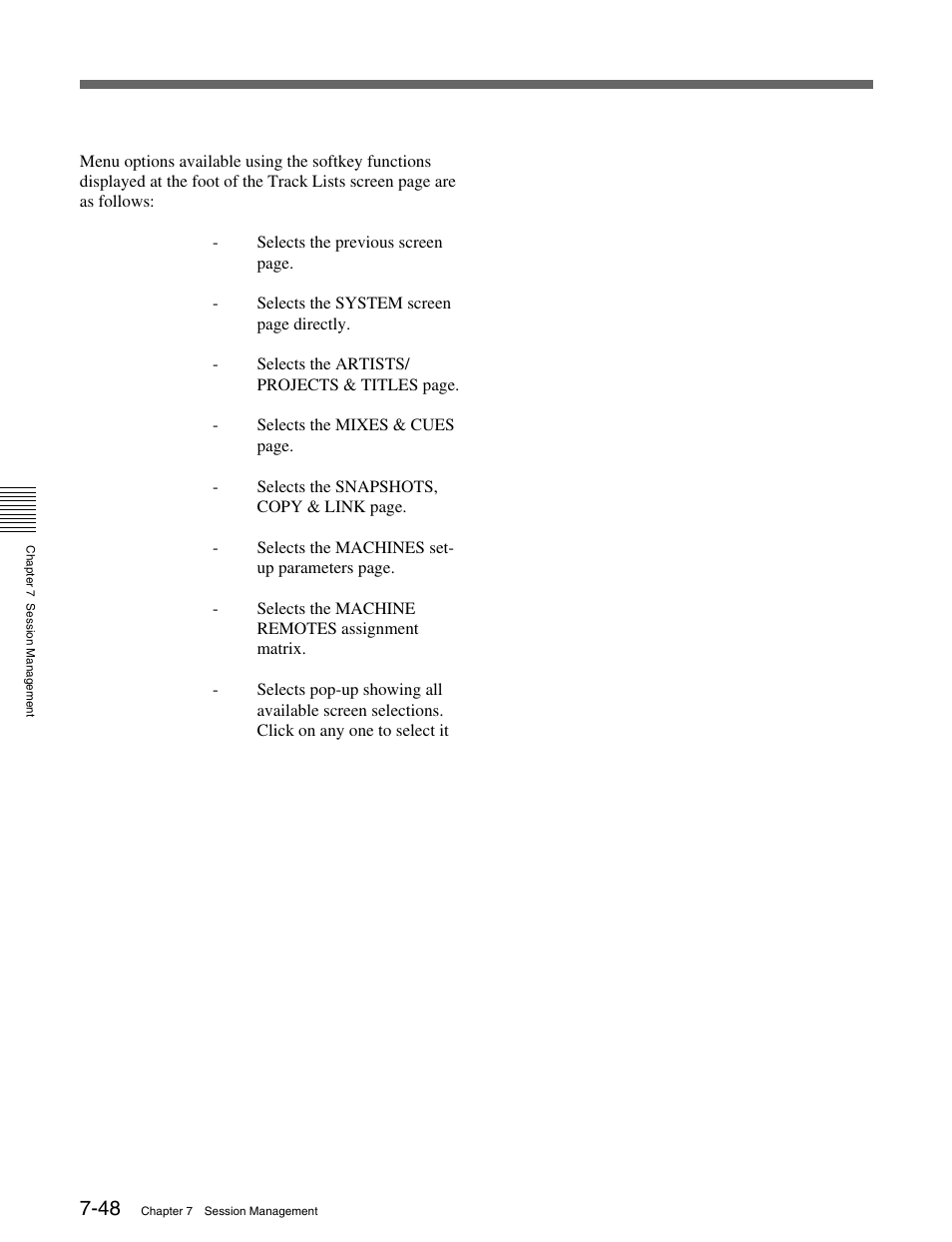 6 the session management™ screen pages | Sony OXF-R3 User Manual | Page 308 / 396