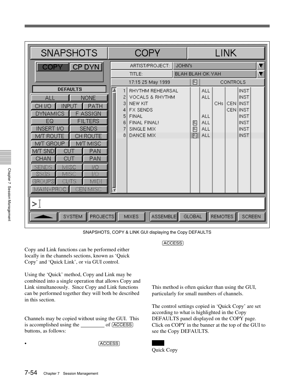 6 the session management™ screen pages | Sony OXF-R3 User Manual | Page 314 / 396