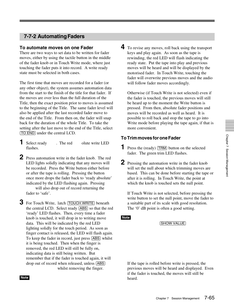 7-2 automating faders | Sony OXF-R3 User Manual | Page 325 / 396