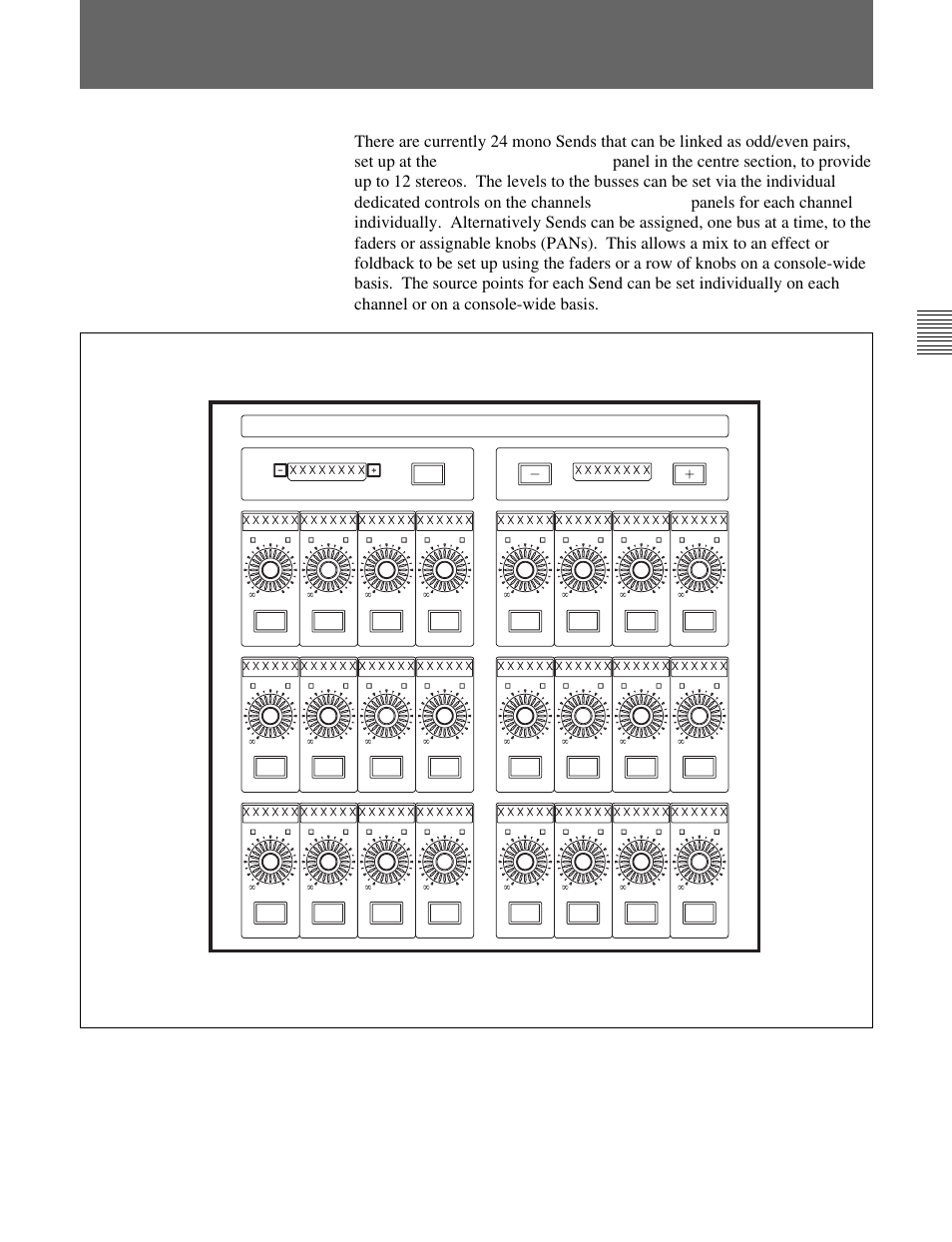 7 sends, Sends 1-24 panel | Sony OXF-R3 User Manual | Page 39 / 396
