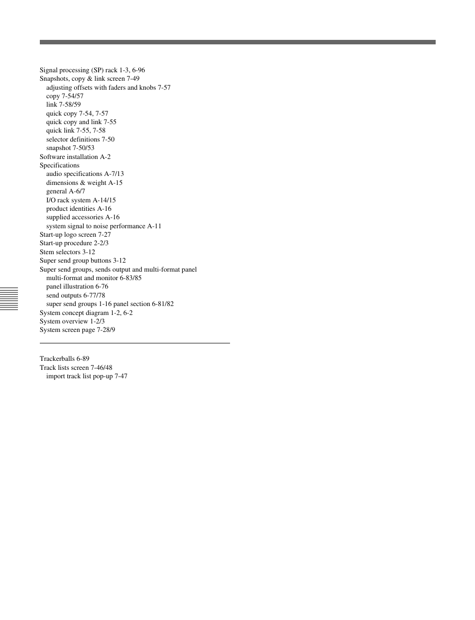 Index | Sony OXF-R3 User Manual | Page 394 / 396