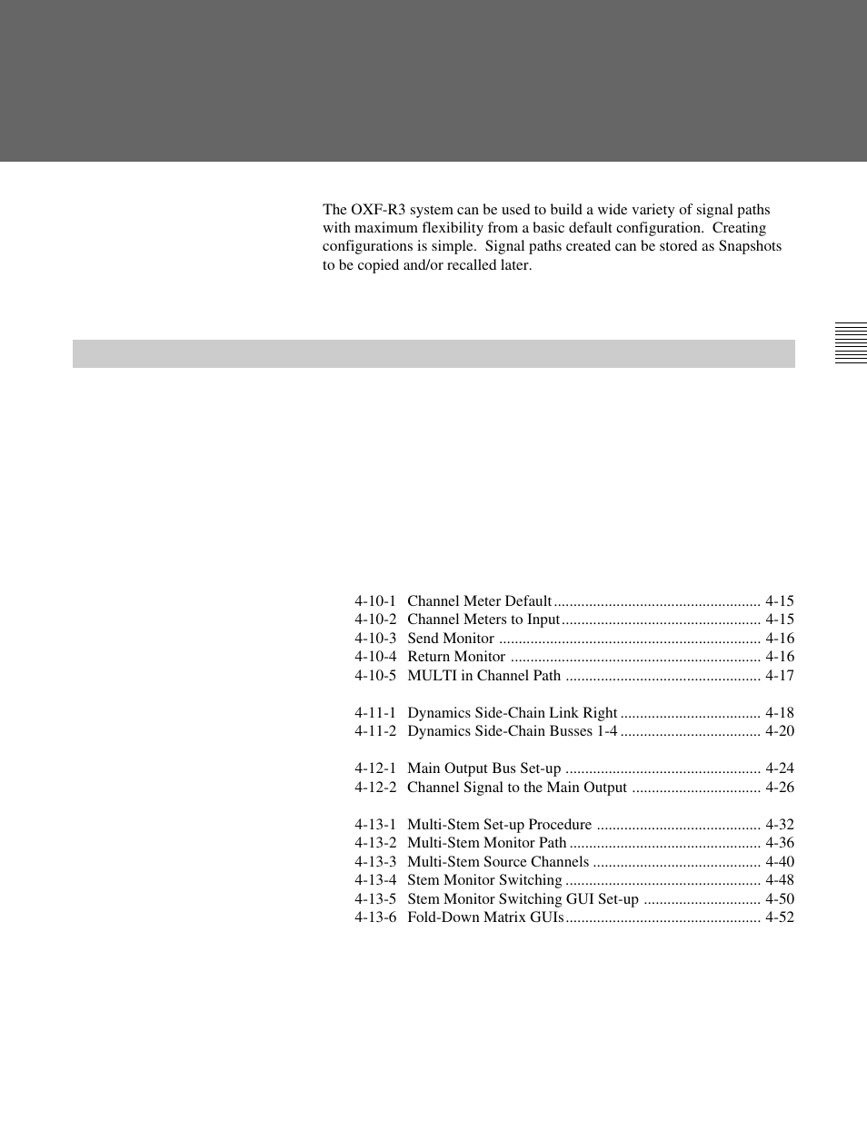 Chapter 4 – signal paths, Chapter 4 contents | Sony OXF-R3 User Manual | Page 61 / 396