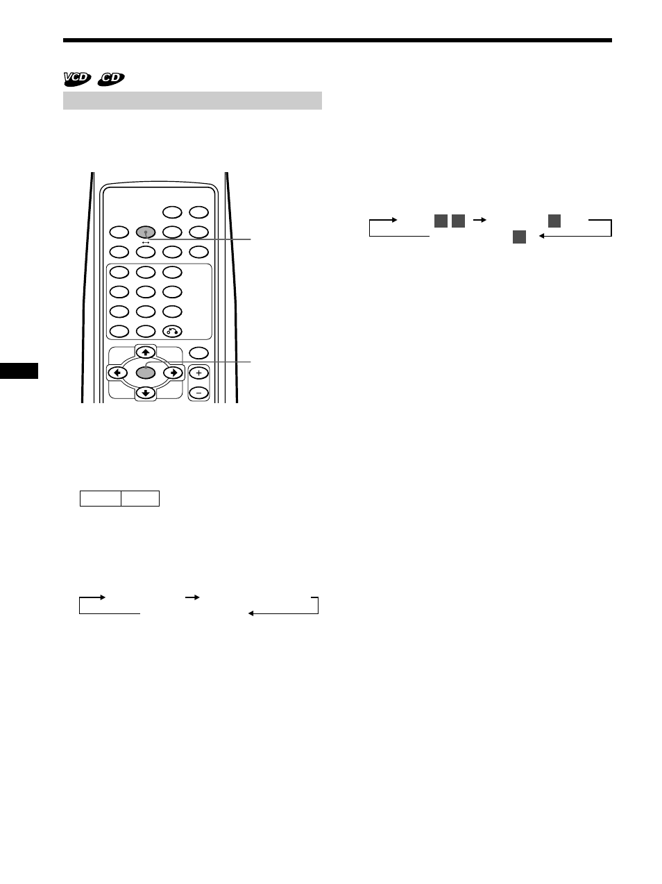Changing the audio output method, Stereo/monaural left/monaural right, Video cd | Audio l / r audio cd | Sony DVX-100 User Manual | Page 32 / 160