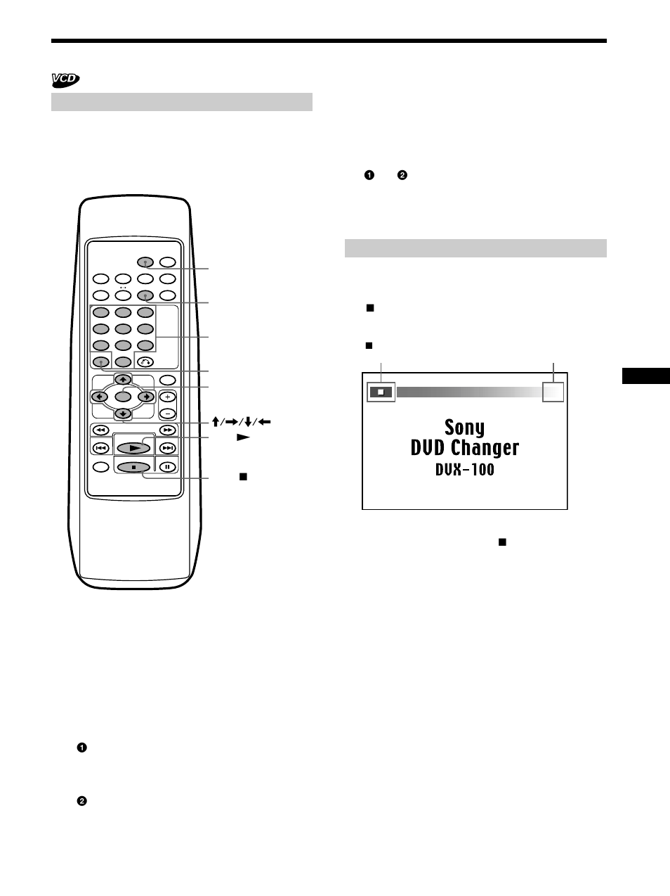 Using the pbc (playback control) functions, Using the pbc functions, Stopping the pbc functions | Sony DVX-100 User Manual | Page 33 / 160