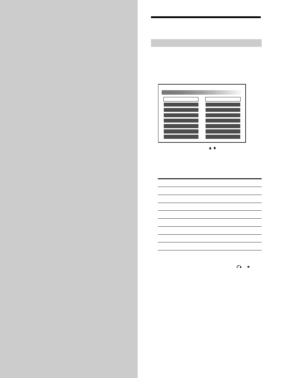 Changing setup, Using the setup display | Sony DVX-100 User Manual | Page 36 / 160