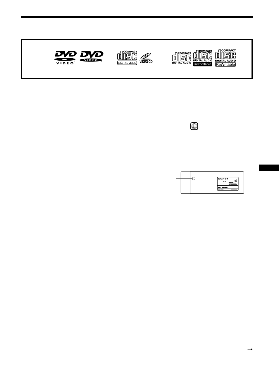 Esta unidad puede reproducir los siguientes discos | Sony DVX-100 User Manual | Page 57 / 160