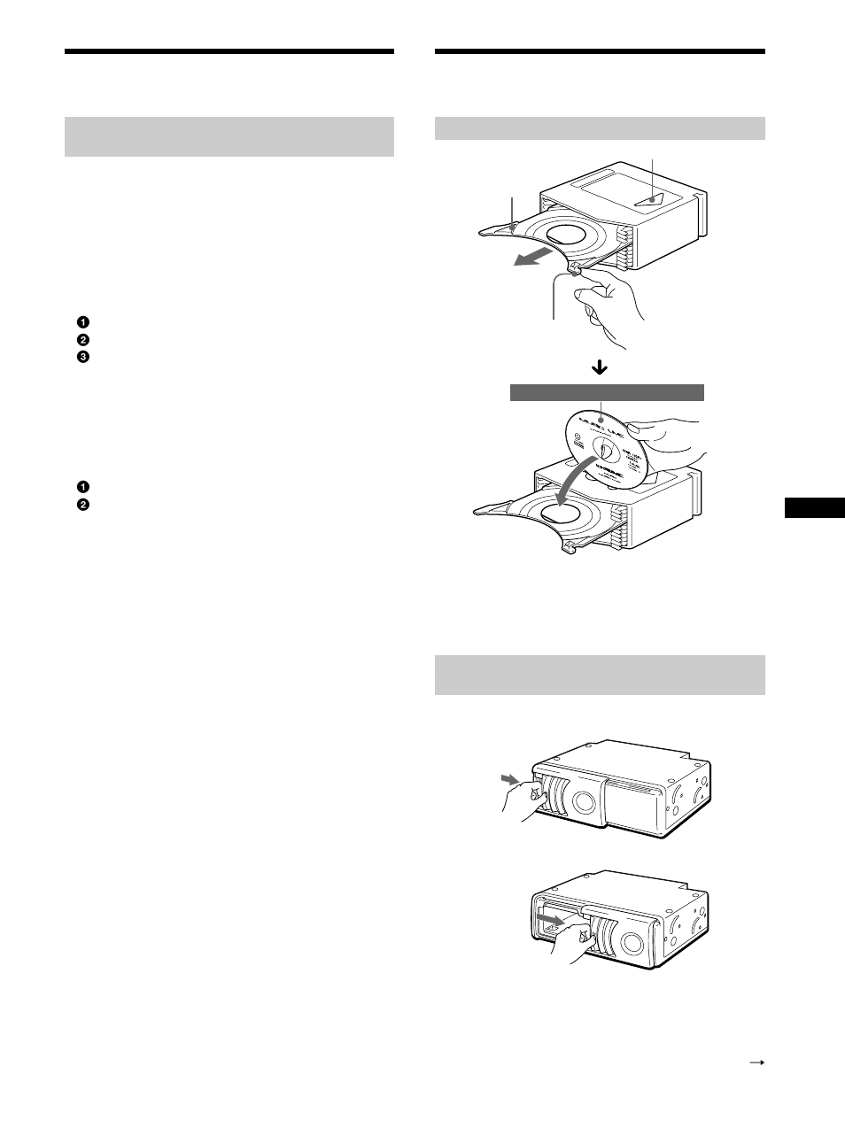 Preparación del cambiador de dvd, Cambio de la frecuencia de transmisión | Sony DVX-100 User Manual | Page 65 / 160