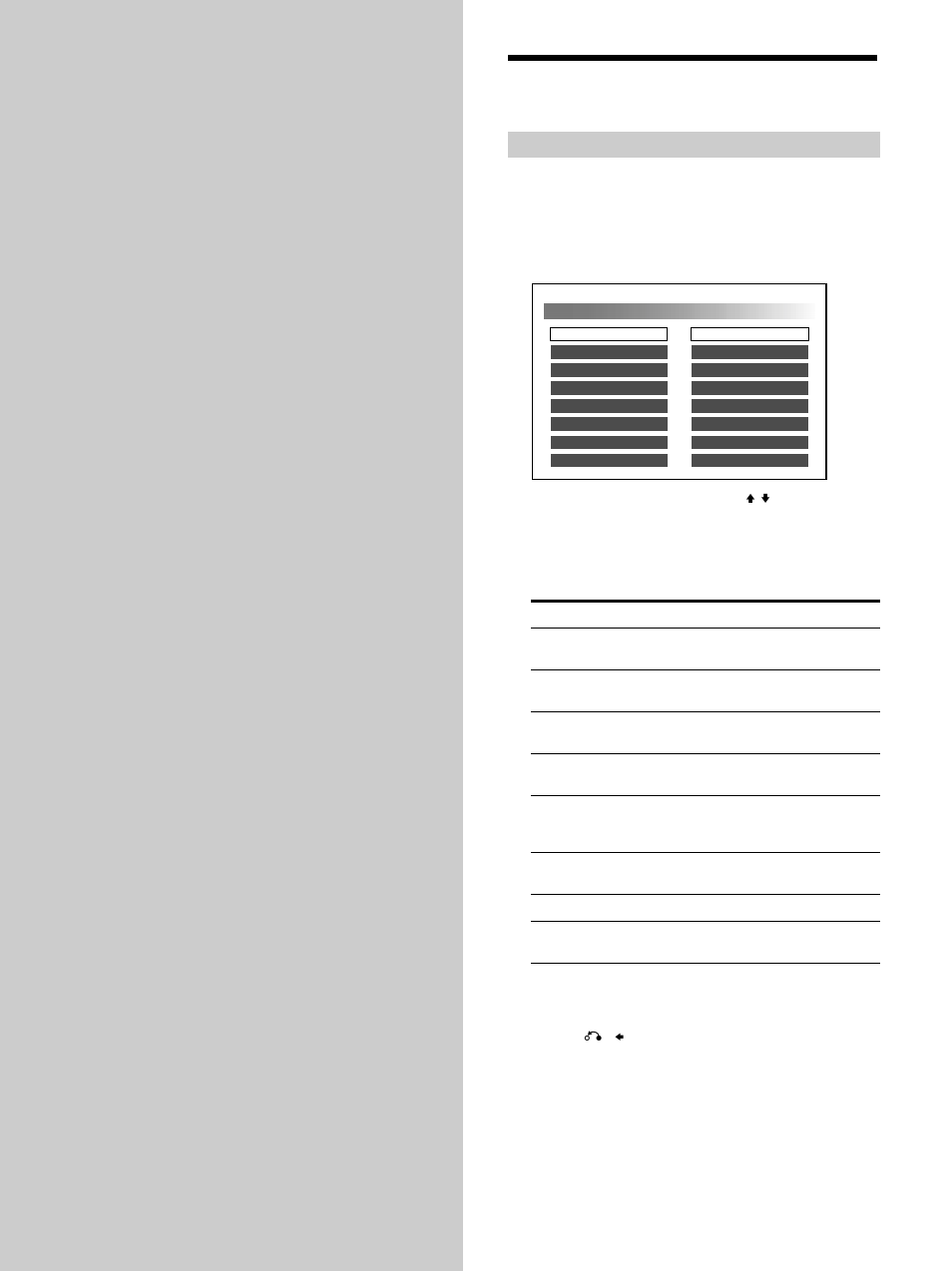 Cambio del ajuste, Uso de la pantalla de ajuste | Sony DVX-100 User Manual | Page 88 / 160
