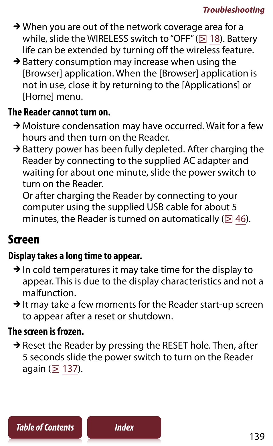 Screen | Sony READER DAILY EDITION PRS-950 User Manual | Page 139 / 175