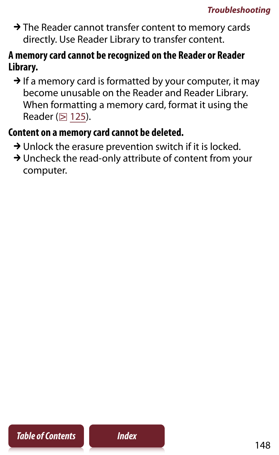 Sony READER DAILY EDITION PRS-950 User Manual | Page 148 / 175