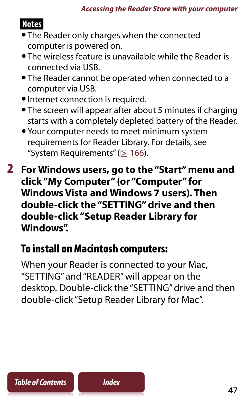 Sony READER DAILY EDITION PRS-950 User Manual | Page 47 / 175