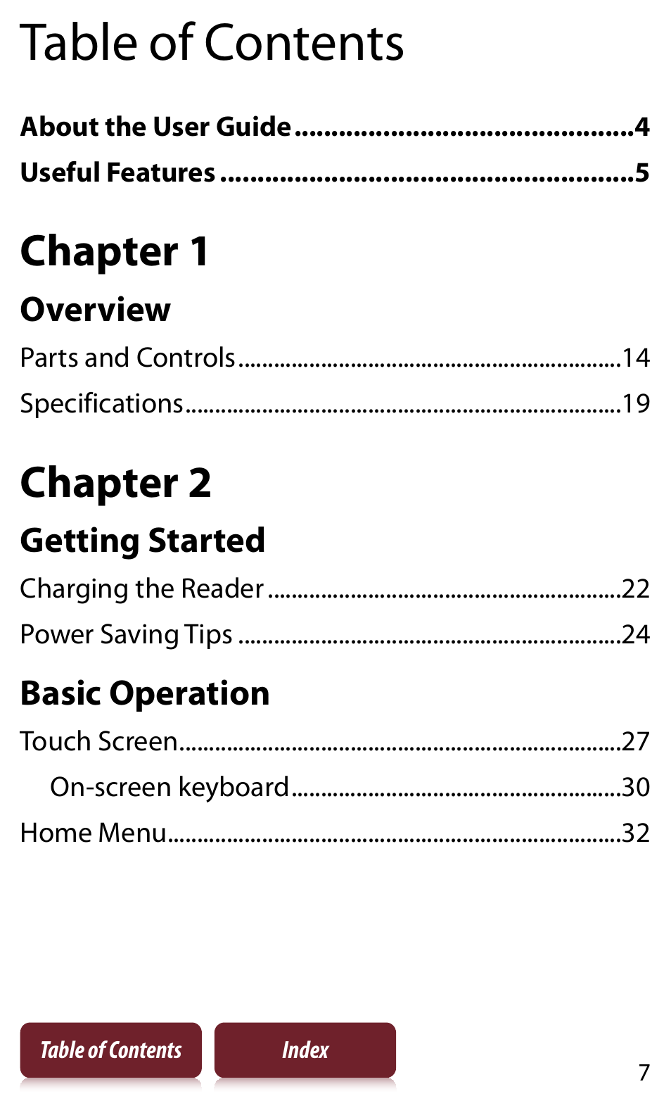 Sony READER DAILY EDITION PRS-950 User Manual | Page 7 / 175