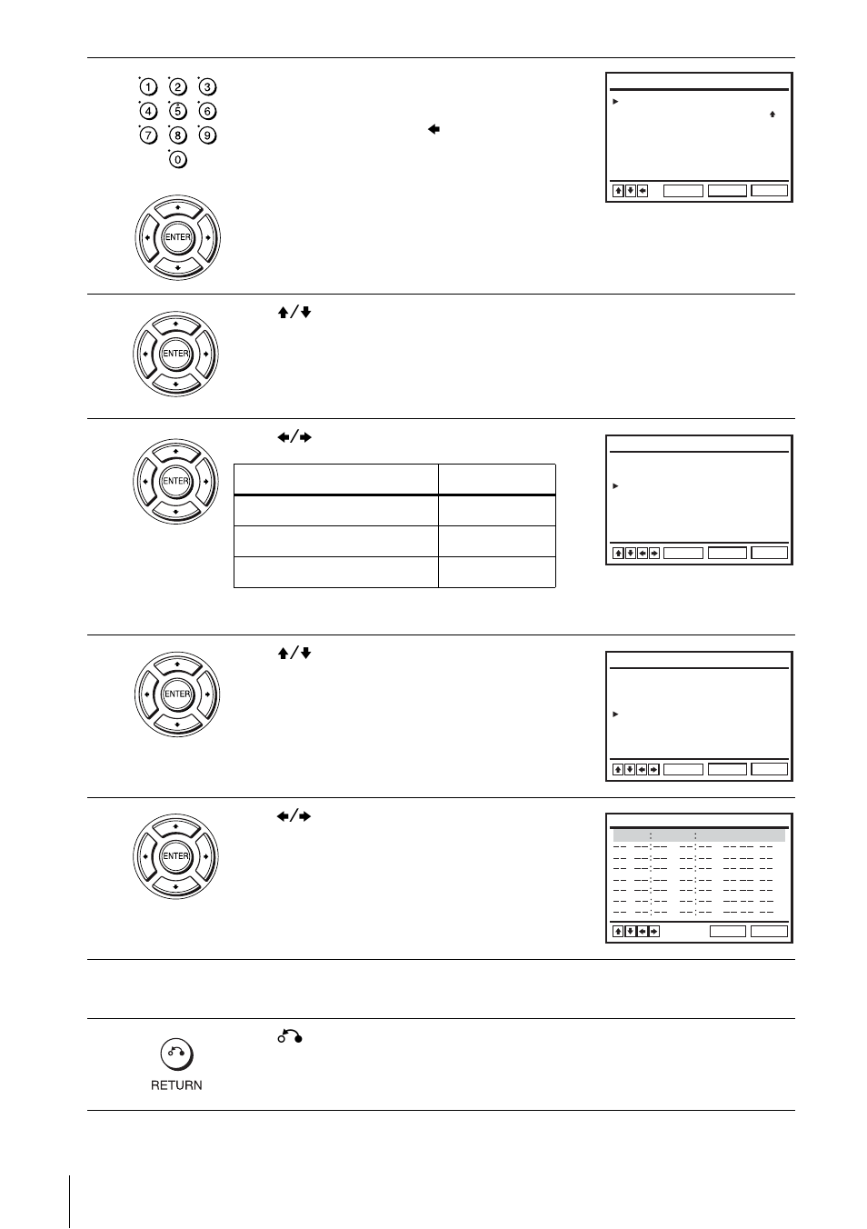 Press v/v to select “mode, Press b/b to select once, mo~fr, or weekly, Press v/v to select “speed | Sony SLV-D550P User Manual | Page 57 / 129