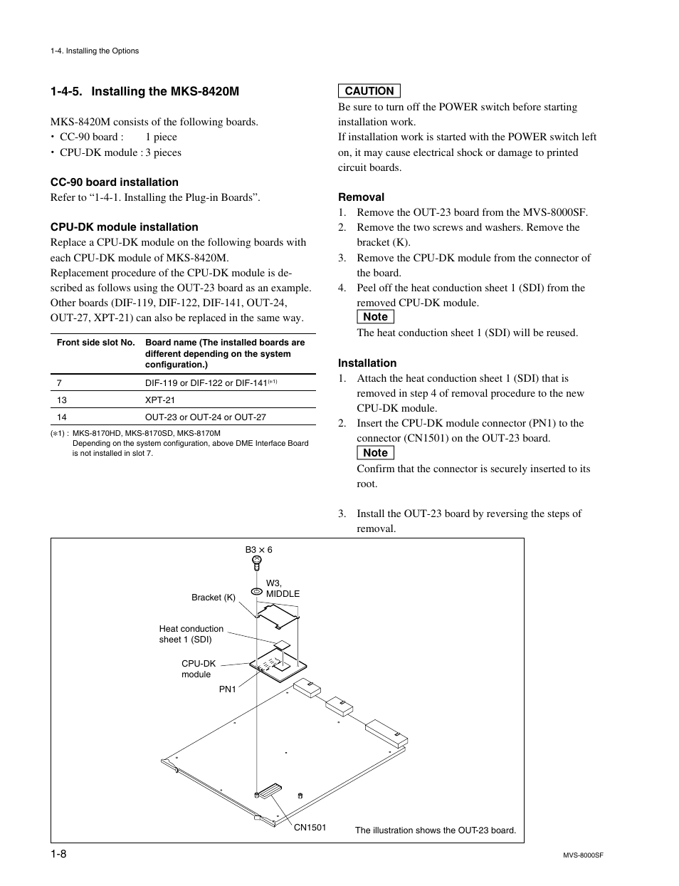 4-5. installing the mks-8420m | Sony MVS8000SF-C User Manual | Page 16 / 72