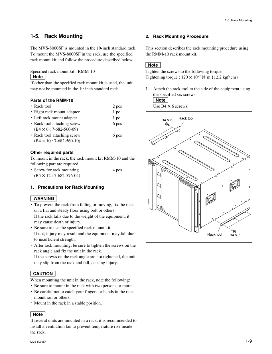 5. rack mounting | Sony MVS8000SF-C User Manual | Page 17 / 72