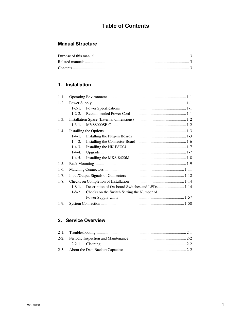 Sony MVS8000SF-C User Manual | Page 5 / 72