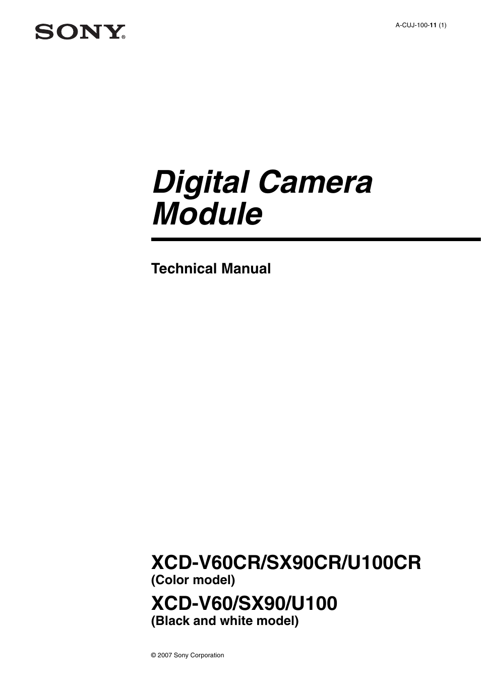Sony XCD-V60 User Manual | 38 pages