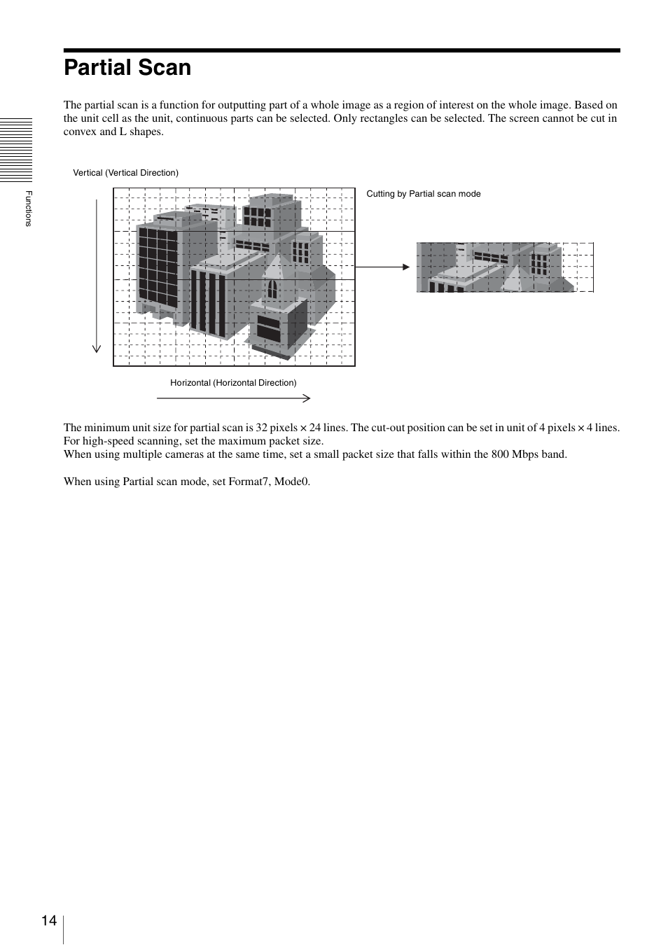 Partial scan | Sony XCD-V60 User Manual | Page 14 / 38