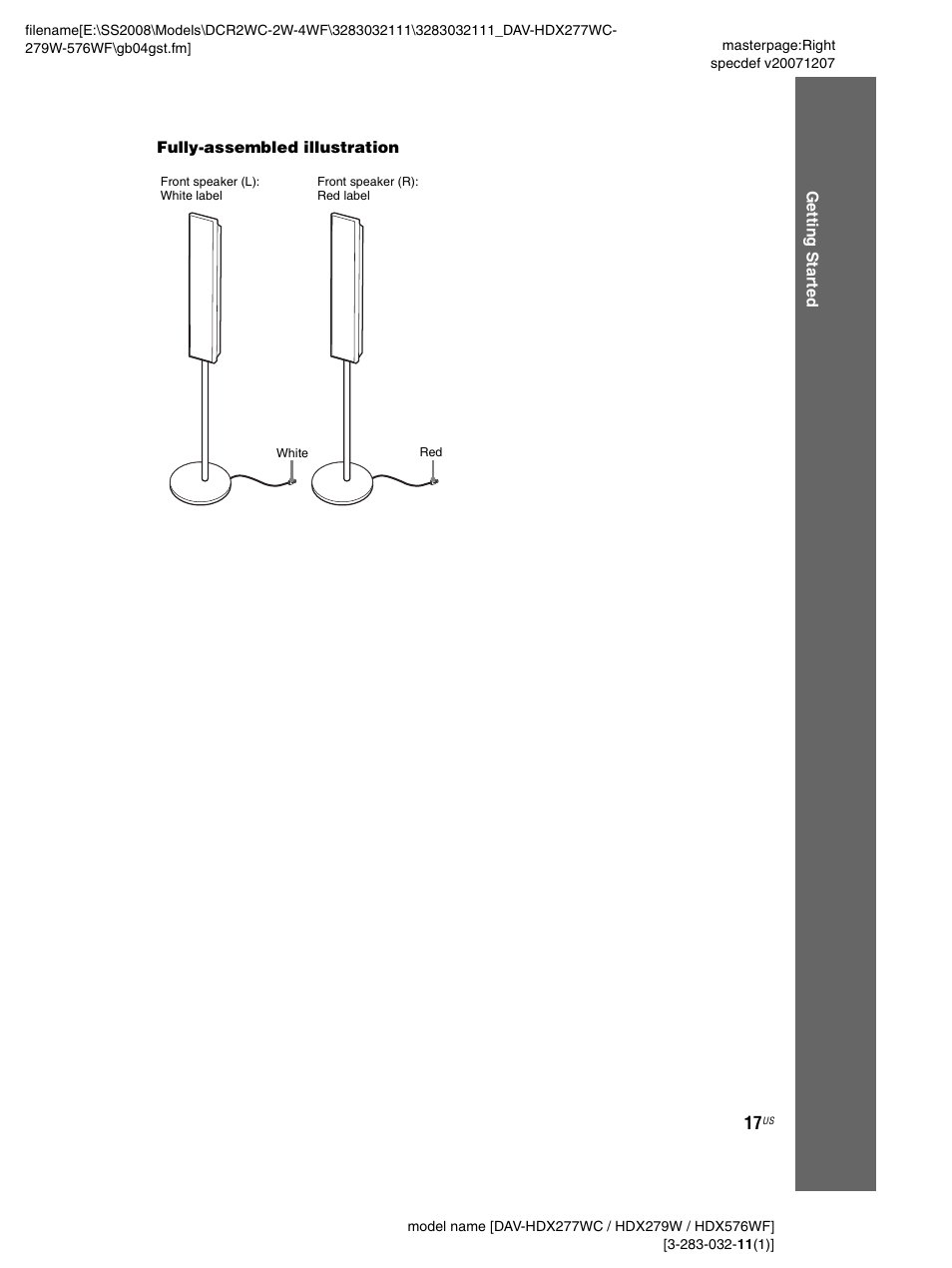 Sony DAV-HDX277WC User Manual | Page 17 / 124