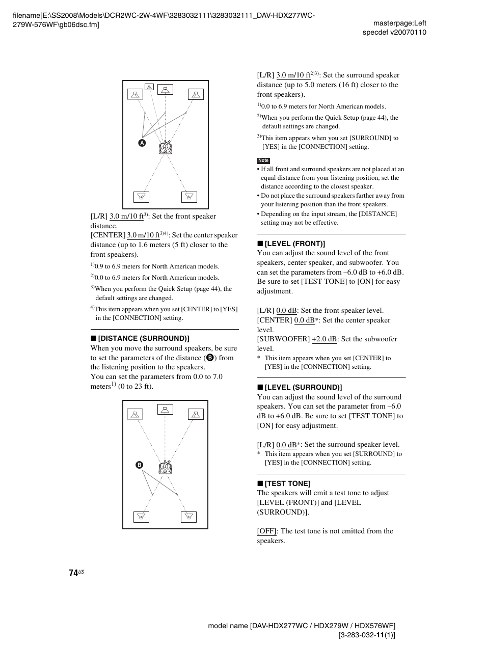 Sony DAV-HDX277WC User Manual | Page 74 / 124
