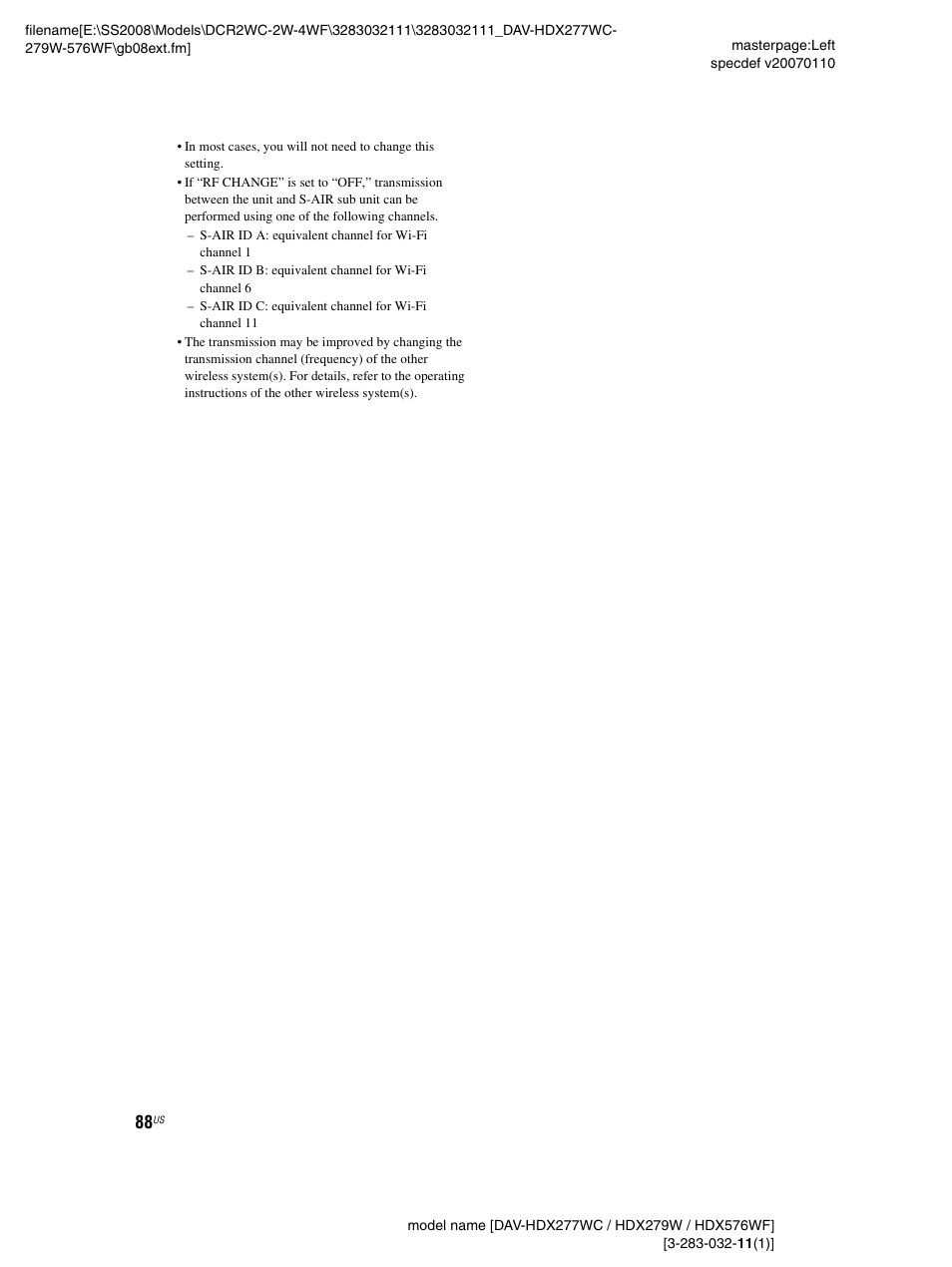 Sony DAV-HDX277WC User Manual | Page 88 / 124