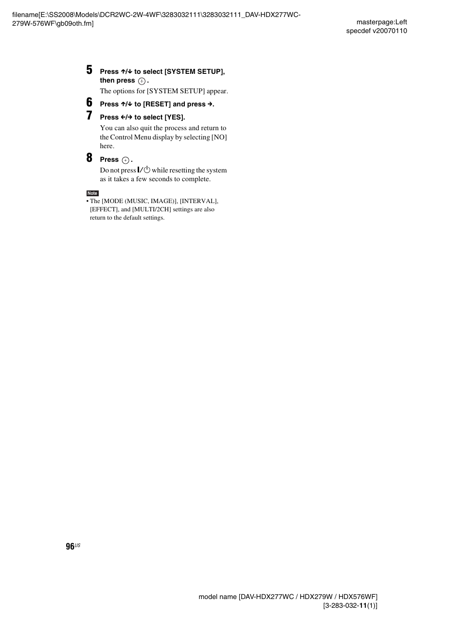 Sony DAV-HDX277WC User Manual | Page 96 / 124