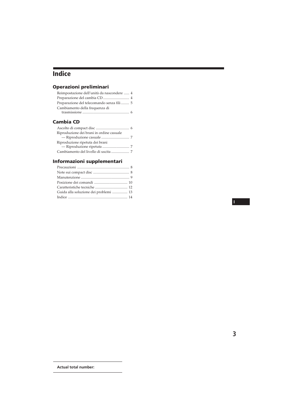 Indice | Sony CDX-52RF User Manual | Page 42 / 54
