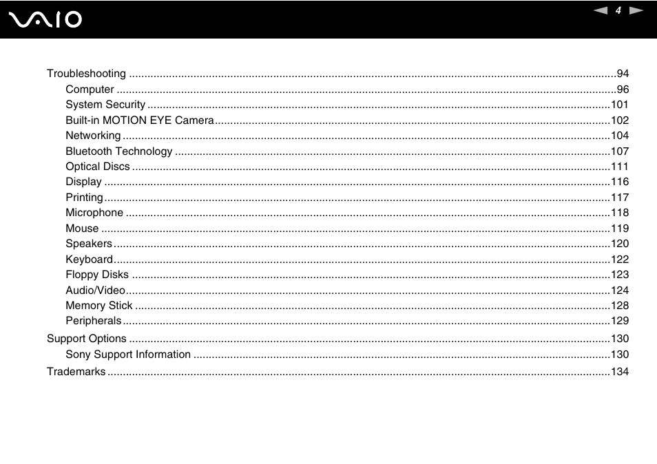 Sony V G C - J S 2 0 0 User Manual | Page 4 / 136