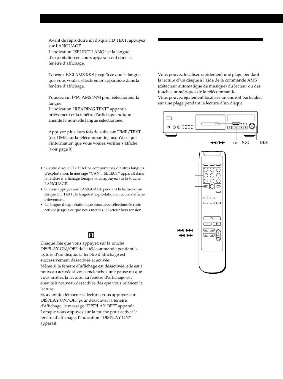 Lecture de disques compacts | Sony CDP-XB630 User Manual | Page 30 / 64