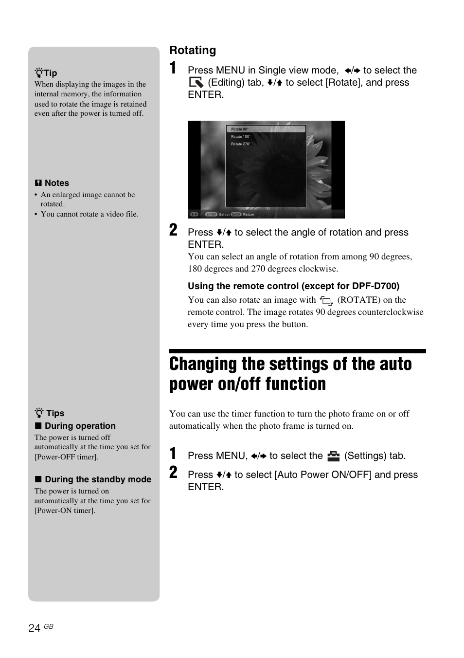 Sony D820 User Manual | Page 24 / 40