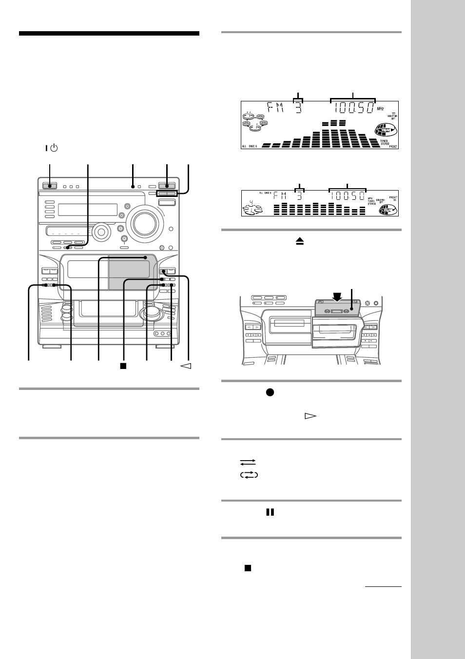 Recording from the radio | Sony LBT-DR5 User Manual | Page 15 / 52