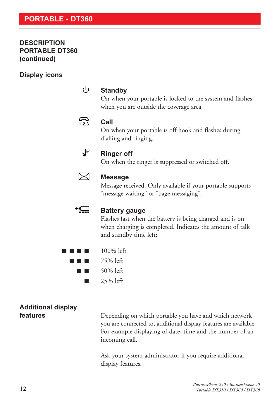 Portable - dt360 | Sony DT360 User Manual | Page 14 / 84