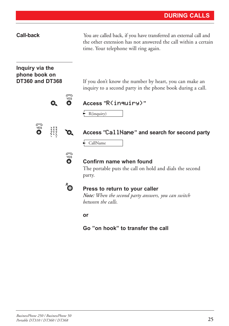 During calls | Sony DT360 User Manual | Page 27 / 84