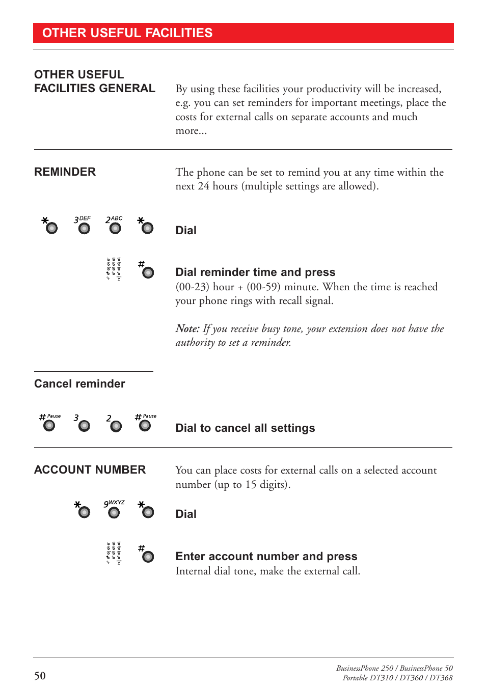 Other useful facilities | Sony DT360 User Manual | Page 52 / 84