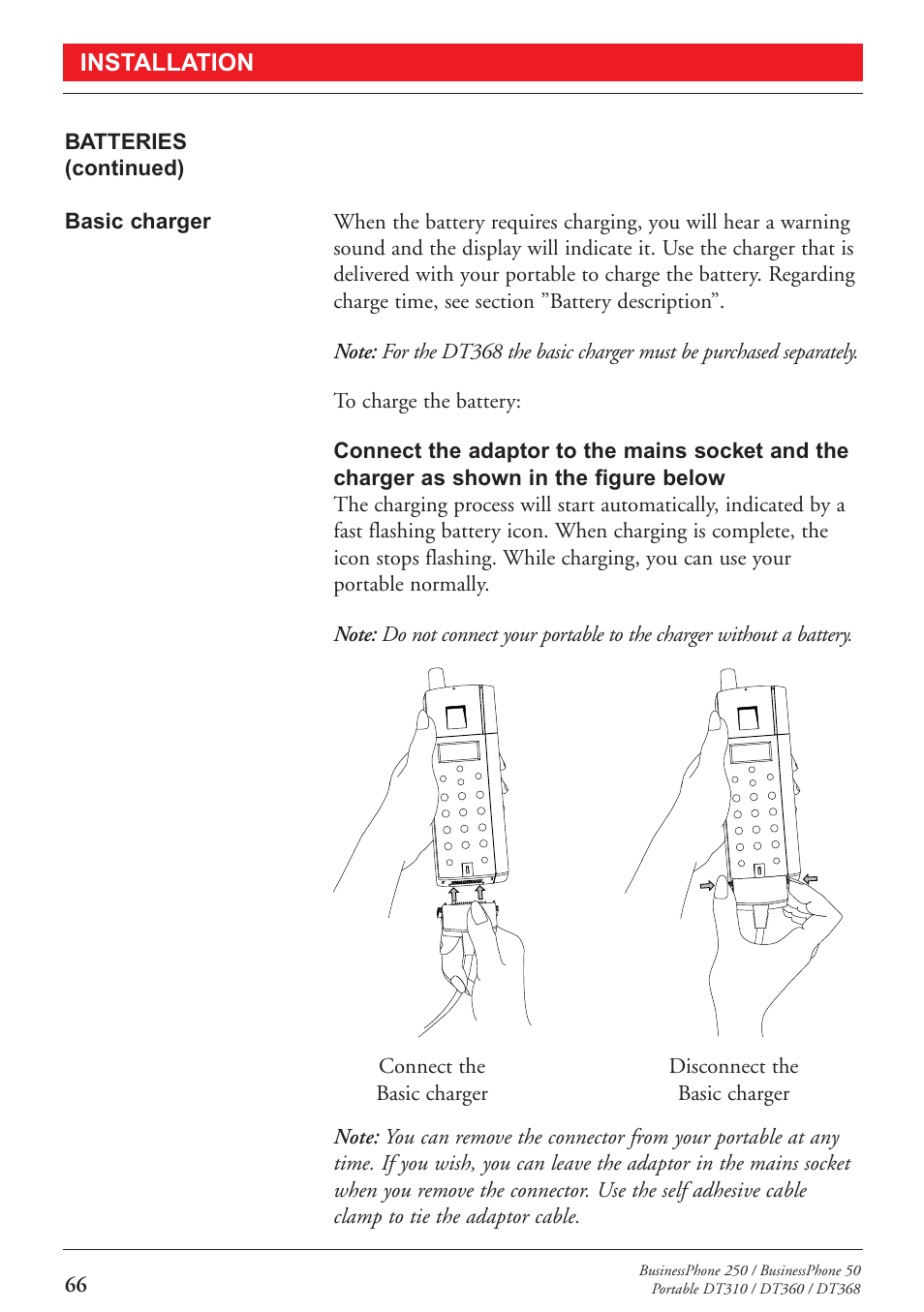 Installation | Sony DT360 User Manual | Page 68 / 84