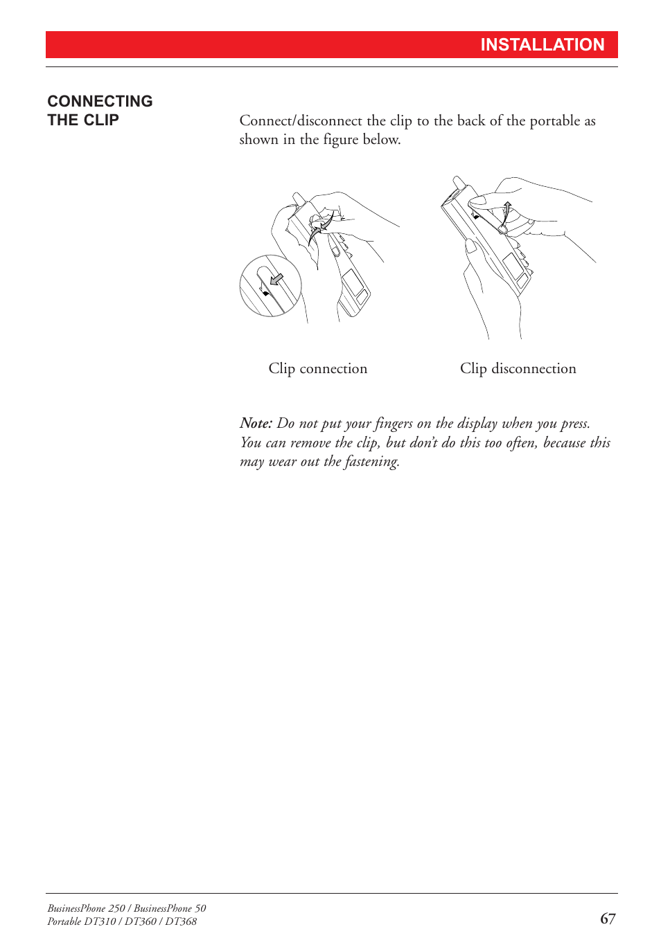 Installation | Sony DT360 User Manual | Page 69 / 84