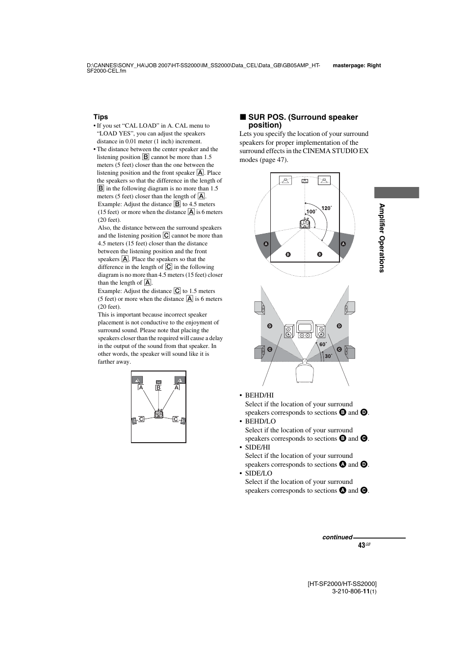 Sony HT-SS2000 User Manual | Page 43 / 68