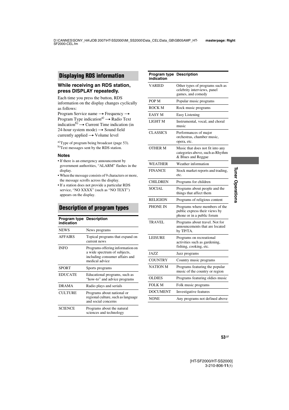 Sony HT-SS2000 User Manual | Page 53 / 68
